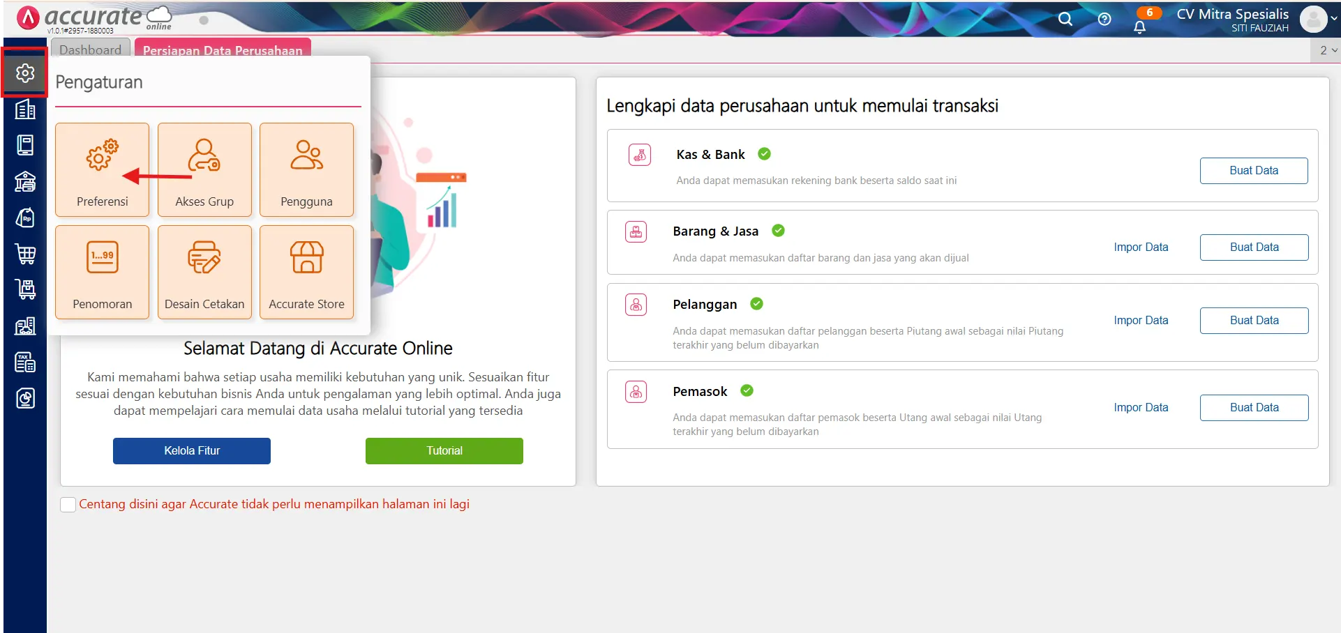 cara mengisi data pajak perusahaan